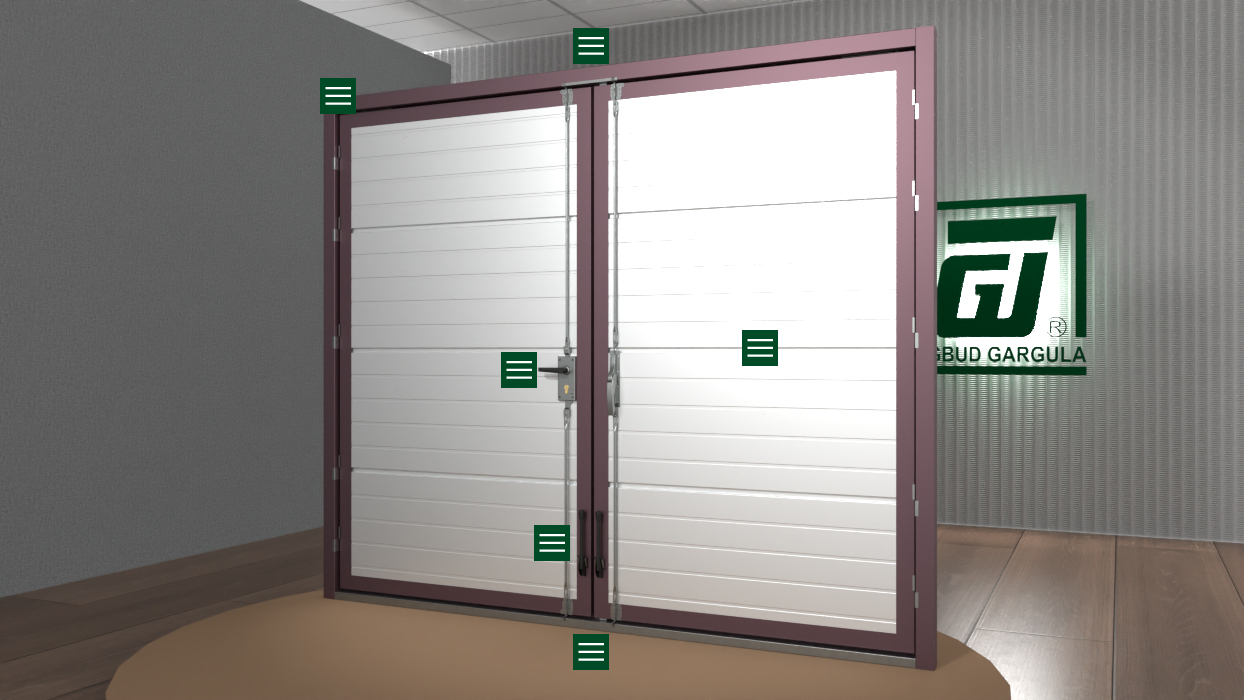 Technologia - brama dwuskrzydłowa segmentowa